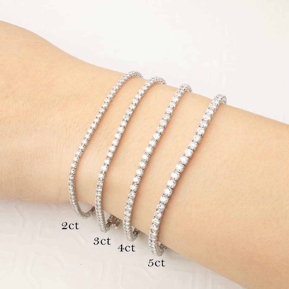 14K White Gold Tennis bracelet 2Carats TTW
